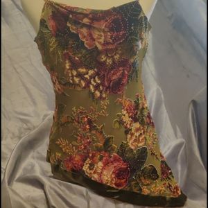 Burn out Velvet tank top